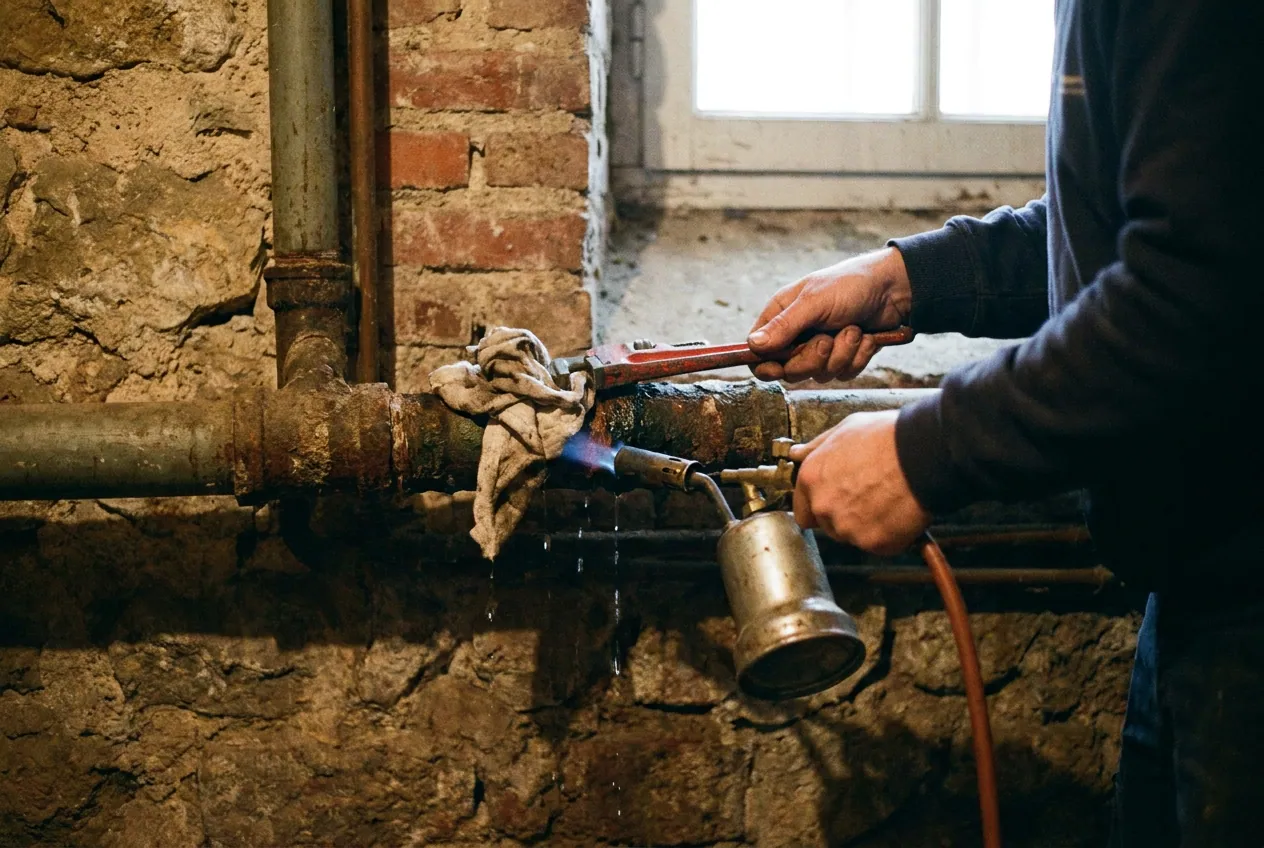 Canalisation qui fuit dans un pavillon ancien du Perreux-sur-Marne